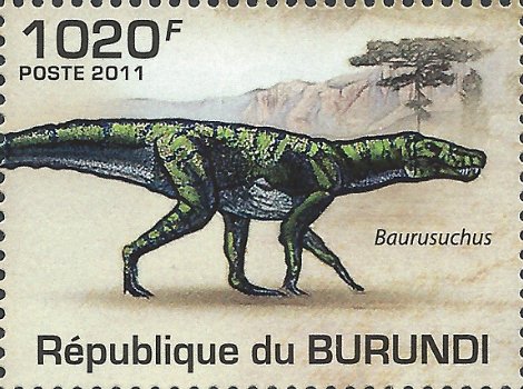 Postzegels Burundi - 2011 - Krokodillen (Blok) - 2