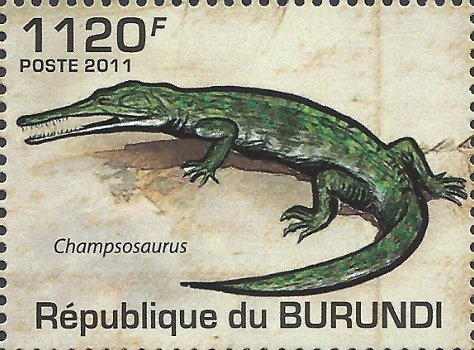 Postzegels Burundi - 2011 - Krokodillen (Blok) - 3