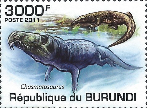 Postzegels Burundi - 2011 - Dinosauriërs (Blok) - 4