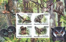 Postzegels Burundi - 2011 - Uilen (Blok)