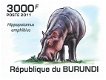 Postzegels Burundi - 2011 - Nijlpaarden (Blok) - 4 - Thumbnail