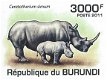 Postzegels Burundi - 2011 - Neushoorns (Blok) - 4 - Thumbnail