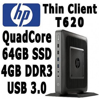 ...HP t620 Mini-PC QuadCore 1.5Ghz 4GB 64GB SSD W10 LTSB / IoT - 1