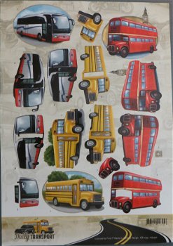 3D Knipvel (A4) --- VERVOER --- AMY DESIGN CD11035-HJ15501 --- DIVERSE BUSSEN - 1