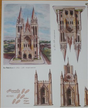 3D Knipvel (A4) --- VAKANTIE --- Le Suh 821521 --- Een KERK en KATHEDRAAL BEZOEKEN - 2