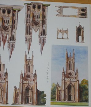 3D Knipvel (A4) --- VAKANTIE --- Le Suh 821521 --- Een KERK en KATHEDRAAL BEZOEKEN - 3