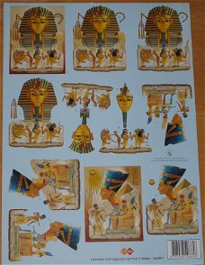 3D Knipvel (A4) --- VAKANTIE --- card deco HJ4901 --- EGYPTE ---> FARAO en meer...