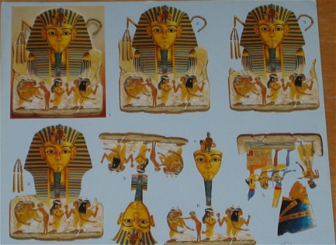 3D Knipvel (A4) --- VAKANTIE --- card deco HJ4901 --- EGYPTE ---> FARAO en meer... - 2