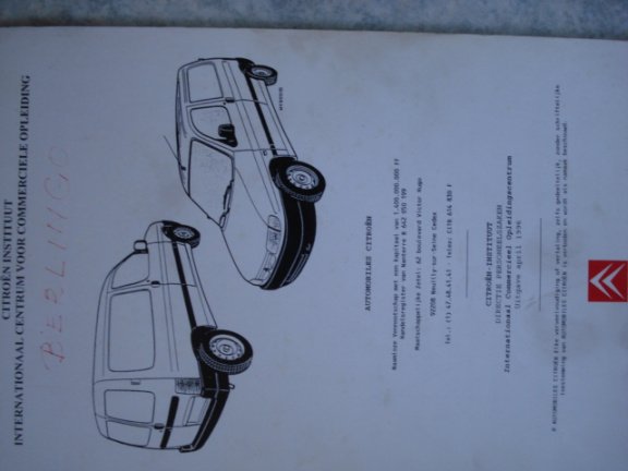 Citroën Berlingo - technisch beschrijvende brochure (editie 04/1996) - nr. 1