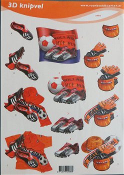 3D Knipvel (A4) --- SPORT --- Nr. 2086 --- VOETBAL / VOETBALLEN --- ORANJE - 1