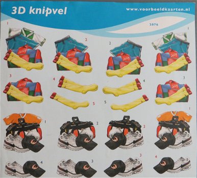 3D Knipvel (A4) --- SPORT --- Nr. 2076 --- DIVERSE SPORT SPULLEN - 2