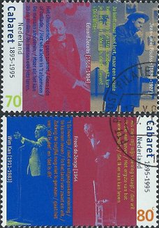 Postzegels Nederland - 1995 100 jaar Cabaret in nederland (serie)