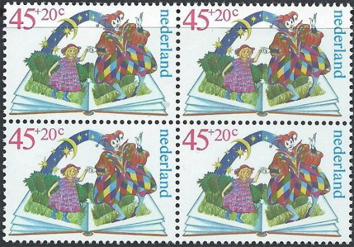 Postzegels Nederland - 1980 Kinderzegels, kind en boek (45+20ct) - 1