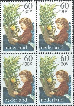 Postzegels Nederland - 1980 Kinderzegels, kind en boek (60+30ct) - 1