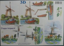 3D Knipvel (A4) --- HOLLAND --- Le Suh 4169154 --- MOLEN / MOLENS