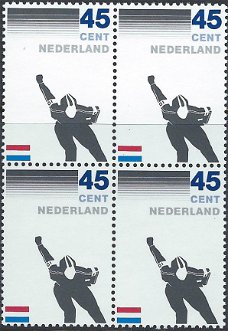 Postzegels Nederland - 1982 100 jaar Schaatsenrijders Bond (45ct)