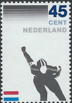 Postzegels Nederland - 1982 100 jaar Schaatsenrijders Bond (45ct) - 1