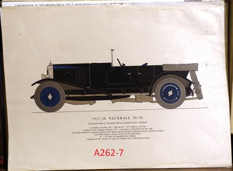 [Auto's 1904-1930] Lithografieën o.a. Alfa-Romeo Rolls-Royce - 4