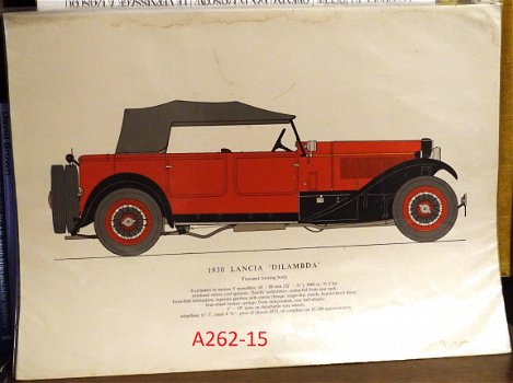 [Auto's 1904-1930] Lithografieën o.a. Alfa-Romeo Rolls-Royce - 7