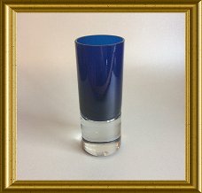 Mooi kobaltblauw glazen vaasje