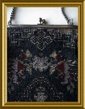 Oud tasje met kraaltjes // vintage beaded purse - 2