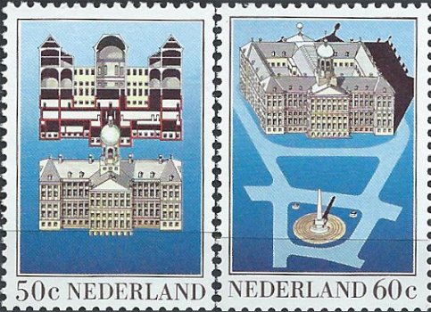 Postzegels Nederland - 1982. Paleis op de Dam (serie) - 1