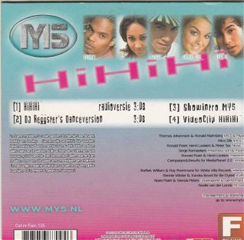 CD Singel Iyis - Hihihi (radio versie) / DJ Reggster’s danceversie / Showintro mys / Video clip - 2
