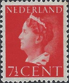Postzegels Nederland - 	1940/47 Koningin Wilhelmina (type konijnenburg) (7½ct)