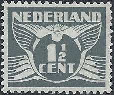 Postzegels Nederland - 	1926/35 Vliegende Duif (1½ct)