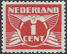 Postzegels Nederland - 	1926/35 Vliegende Duif (1ct)