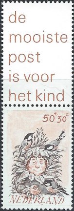 Postzegels Nederland - 1982. Kinderzegels, kinderen met dieren (50+30ct)