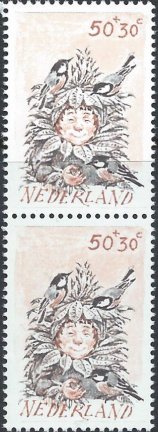 Postzegels Nederland - 1982. Kinderzegels, kinderen met dieren (50+30ct)