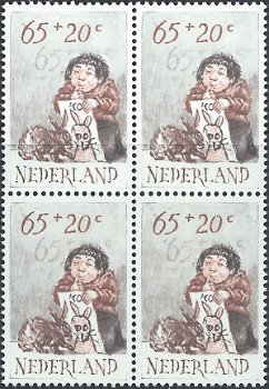 Postzegels Nederland - 1982. Kinderzegels, kinderen met dieren (65+20ct) - 1