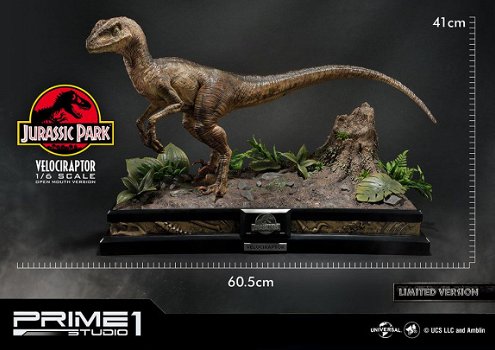 Prime 1 Studio Jurassic Park Statue Velociraptor Closed Mouth Version - 0