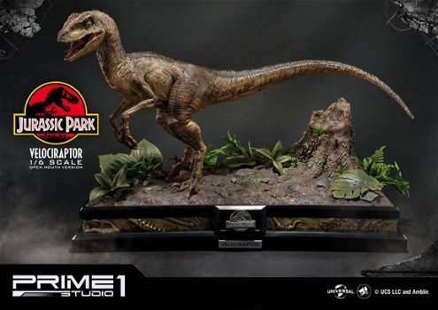 Prime 1 Studio Jurassic Park Statue Velociraptor Open Mouth - 0