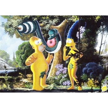 The Simpsons - Adam & Eve kaarten bij Stichting Superwens! Afmetingen: 10x15 cm Prijs: € 0,05 per - 1