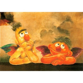 Bert en Ernie - Raphael Angels kaarten bij Stichting Superwens! - 1