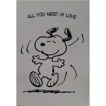 Snoopy - All You Need Is Love kaarten bij Stichting Superwens! - 1