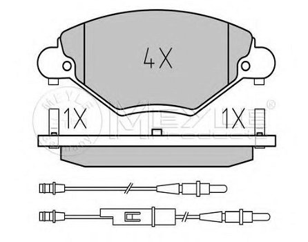 Remblokkenset Schijfrem MEYLE 025 232 7717/W Citroen C5 - 1