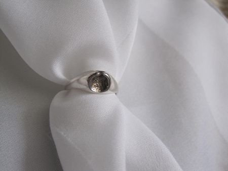 Zilveren ring maat 17 design model. - nr. 1