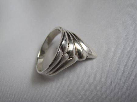 Zilveren ring maat 18.1 groot waaier model - Afbeelding 2