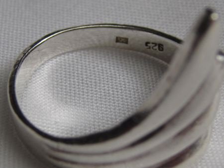 Zilveren ring maat 18.1 groot waaier model - Afbeelding 3