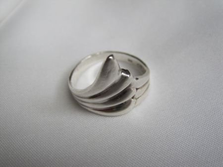 Zilveren ring maat 18.1 groot waaier model - Afbeelding 4