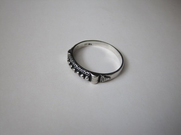 Zilveren ring maat 18.3 zeven bobbeltjes - Afbeelding 6