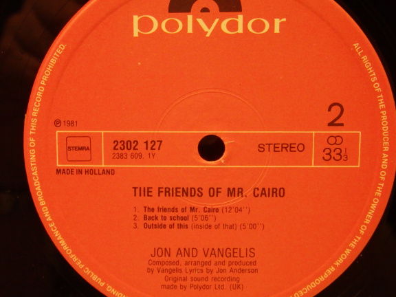 LP - John and Vangelis. - Afbeelding 5
