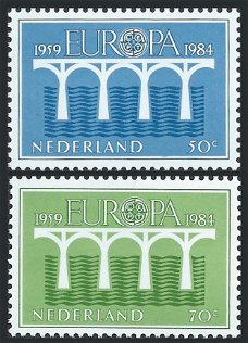 Postzegels Nederland - 	1984 Europa CEPT, Brug als verbindingssymbool (serie)