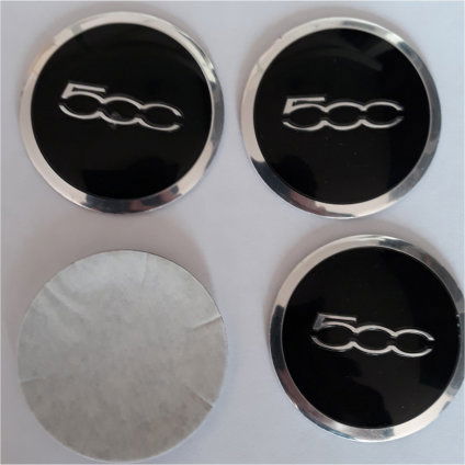 Fiat Naafdoppen "500" Zwart 56,5mm - nr. 1