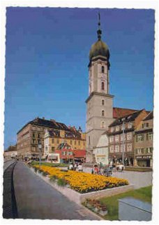 E034 Graz / Steiermark / Franziskanerkirche mit promenade Oostenrijk