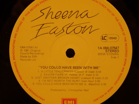 LP - Sheena Easton - You could have been with me. - Afbeelding 4