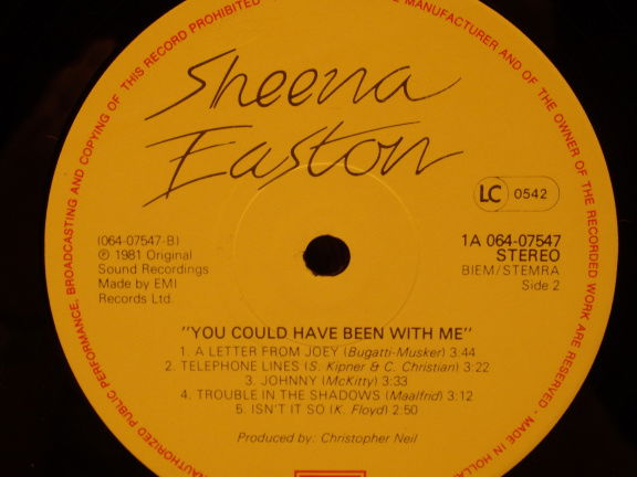 LP - Sheena Easton - You could have been with me. - Afbeelding 5